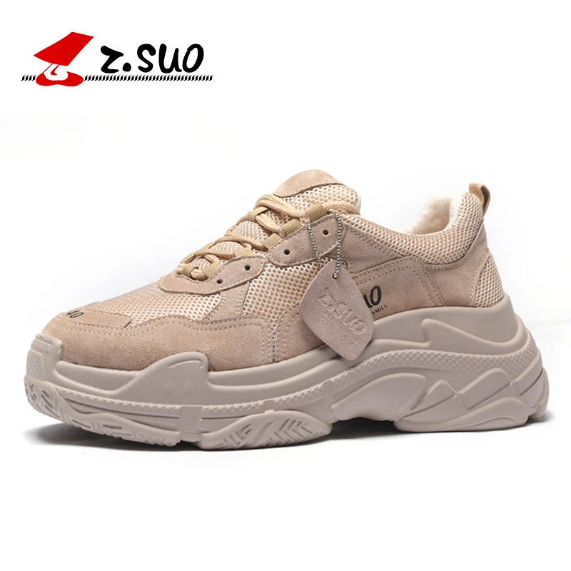 

2019 Retro Men's Shoes Spring Air Mesh Breathable Casual Shoes Height Increasing 7.5CM Genuine Leather Lace Up Men's Shoes ZS699