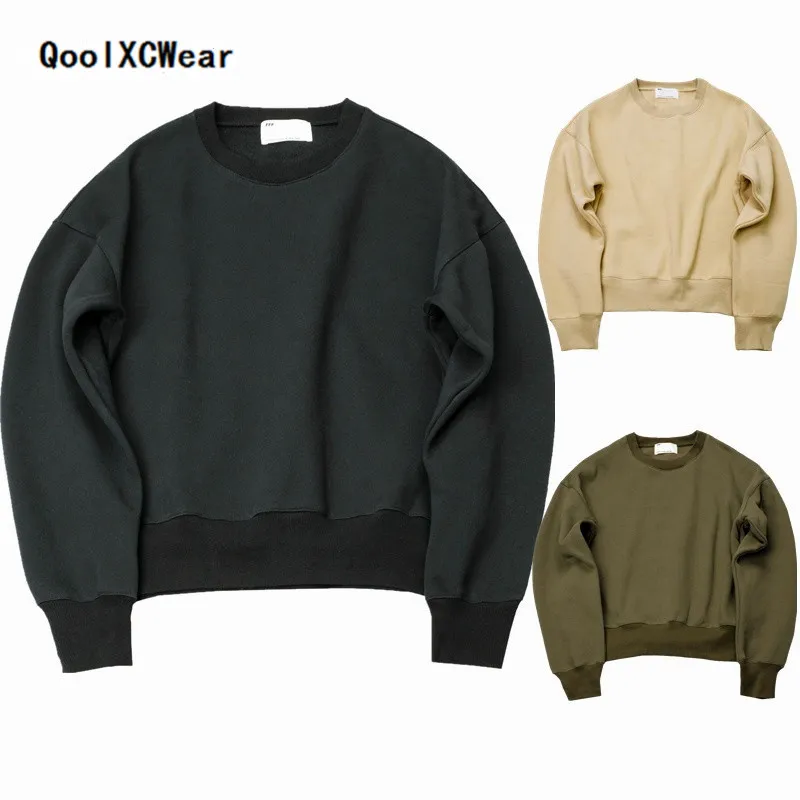 

2016 new KANYE WEST FOG YEEZY SEASON Sweatshirts simple solid men's Hoodies oversize drooping shoulders men's tops
