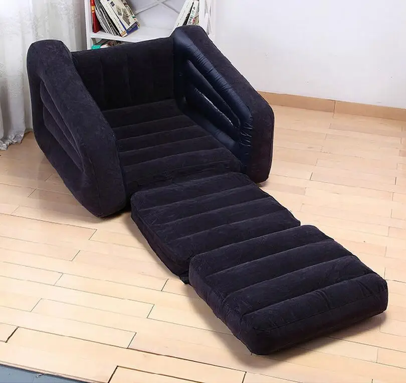 109*218*66cm Luxury single flocking inflatable sofa bed thickened loungers sofa bed backrest inflate