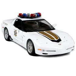 Maisto 1:18 corvette z06 белый автомобиль литья под давлением драгоценные сбора модель автомобиля для полиции полицейский автомобиль игрушки для