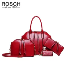 Compuesto de Lujo de Estilo europeo y Americano de Mensajero de Las Mujeres Bolsos de Marca Famosa Mujeres Bolso Crossbody 4 Sets Mujer Bolsa
