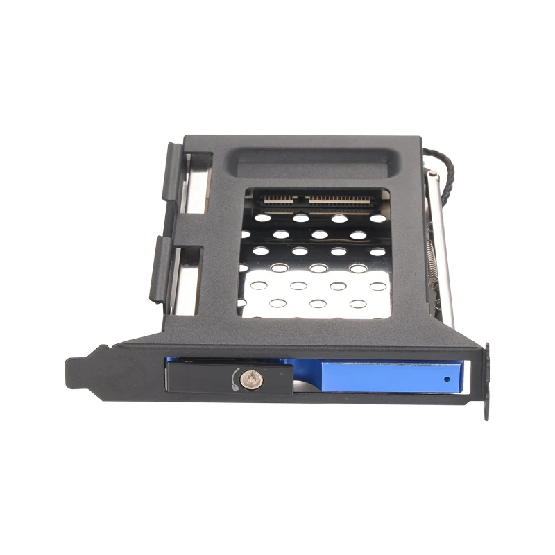  Blau alle aluminiumlegierung PCI Slot wechselrahmen unterstützung 25 zoll SATA HDD/SSD für PC erwei