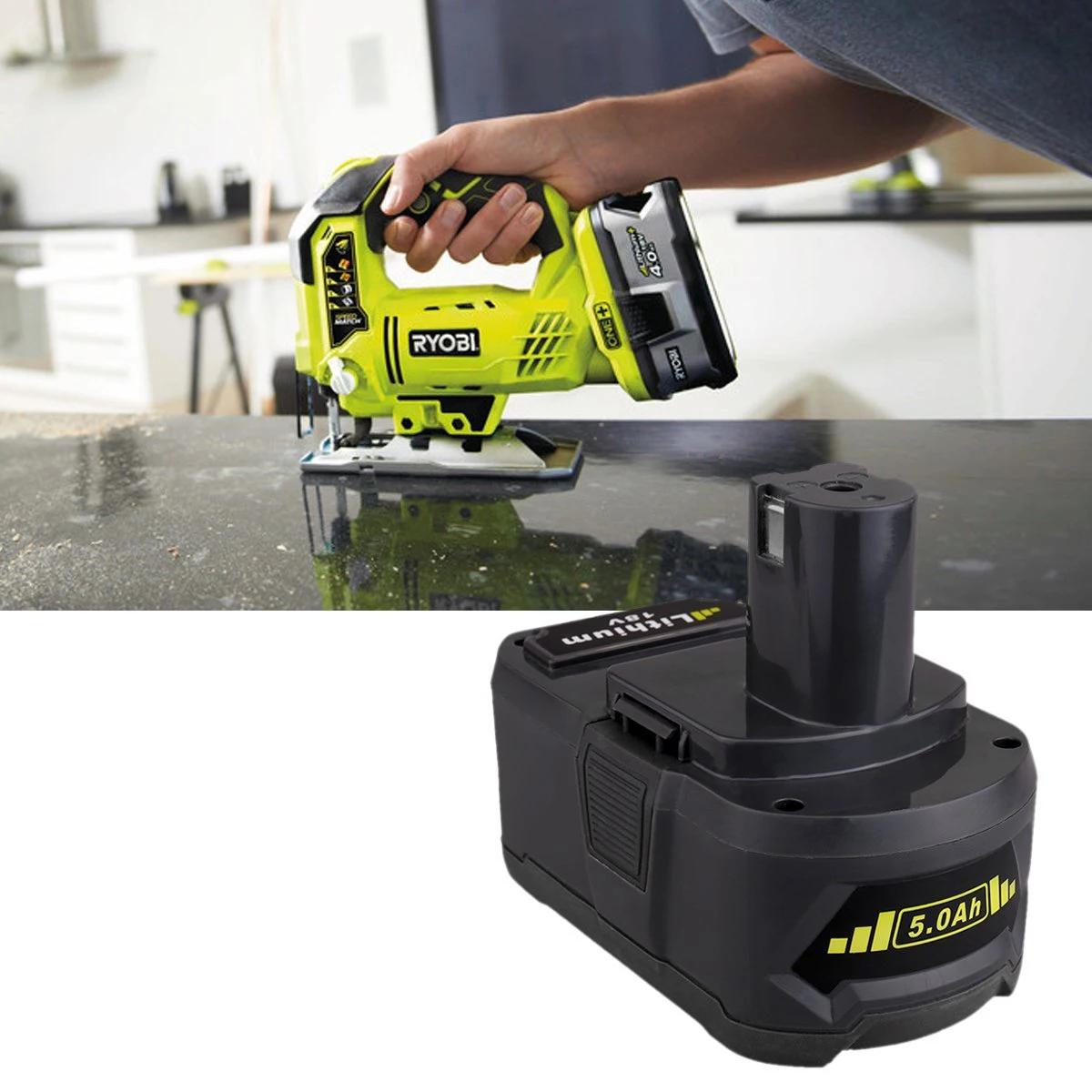 2 шт. Новый Сменный литиевый аккумулятор 18 в 5000 мАч для Ryobi вольтовый инструмент P122