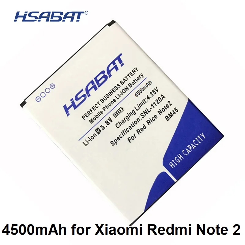 HSABAT BN43 BN41 BM45 BM46 BN45 Батарея для Xiaomi Redmi Note 5/Note 4 4X3 2 Note2 Note3 Note4 Note4X Helio X20/Redmi Note 4X Pro - Цвет: BM45 Hongmi Note 2