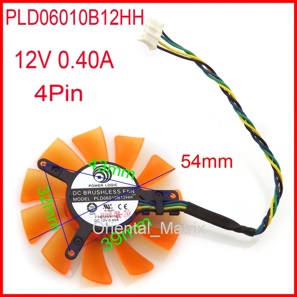 Бесплатная доставка PLD06010B12HH 12В 0 40a 55 мм 32x39x43 для ZOTAC 6010 Вентилятор Охлаждения