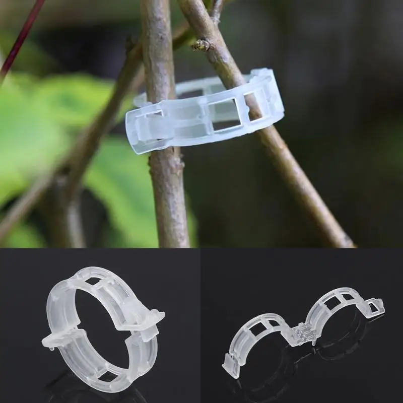 

100 Pieces Tomato Veggie Garden Plant Support Clips Trellis Twine Greenhouse Grafting Clips Suitable for 2.0-4.5mm Seedlings