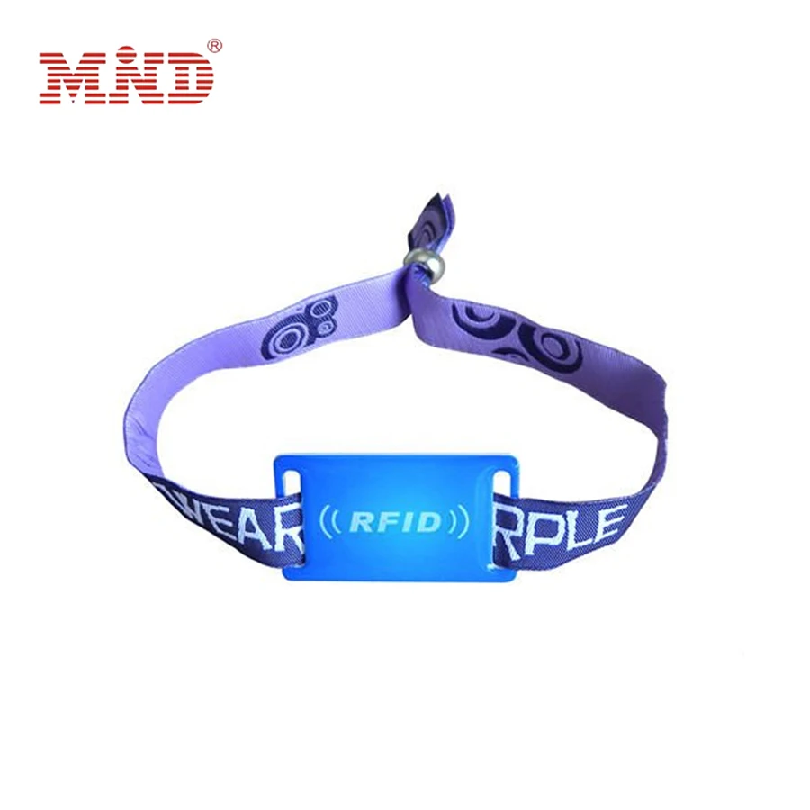 Заказной печати 13 56 МГц ткань фестиваль браслет RFID тканый для фестивальных