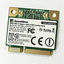 AzureWave AW-NB087H-LE RT3290LE RT3290 150 Мбит/с 802.11b/g/n Половина мини PCIe PCI-Express BT3.0 Wlan Беспроводная Wifi карта