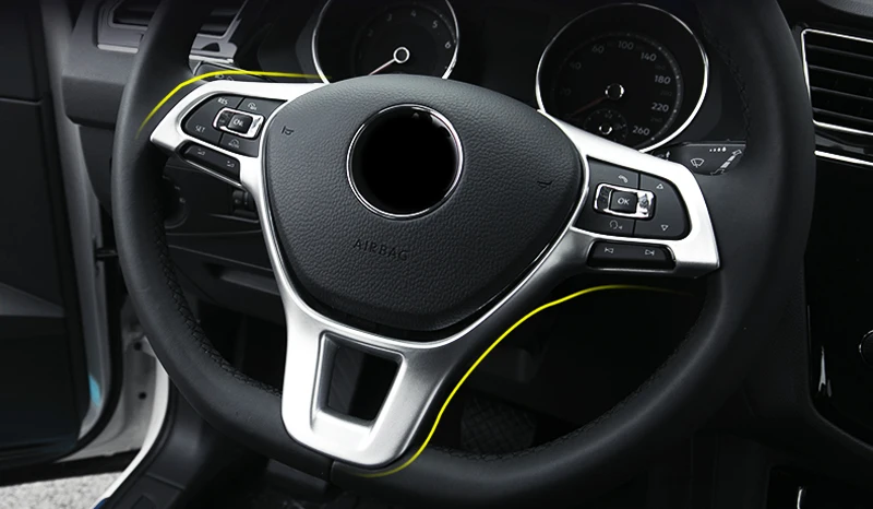 ABS Matt Interior 1PCS Steering Wheel Adjustment Button Cover Trim For VW Golf MK7/ Golf 7.5 2014-2018