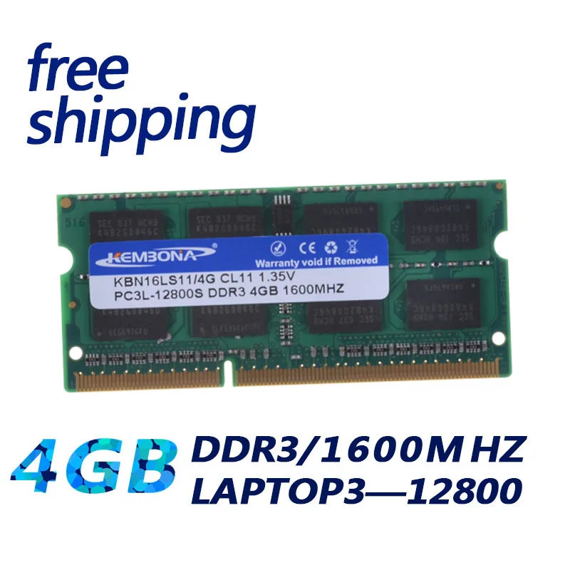 KEMBONA ноутбук 1600Mzh ddr3 4 Гб DDR3L 1,35 V PC3-12800L 1,35 V Память Ram Memoria