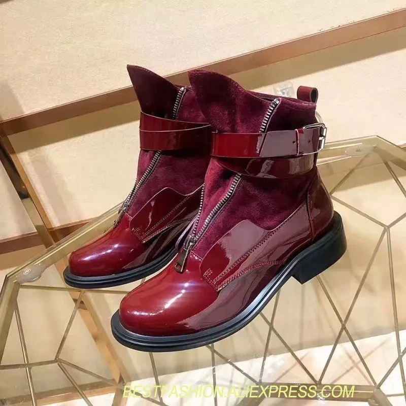 

Fashion leather low-top shoes female autumn women's shoes casual wild thick-soled booties tide femaleCasual shoes with