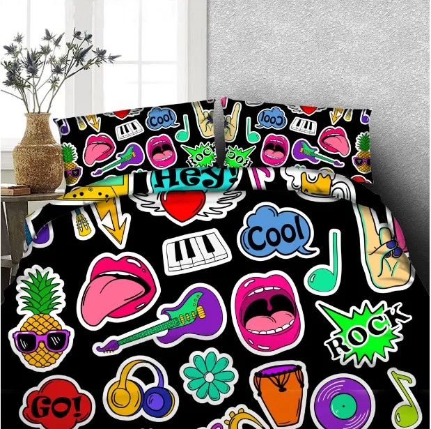 

Super King size Cartoon Bedding set Luxury Boys Girls quilt duvet cover bed in a bag sheet sheets linen Queen full twin 4PCS