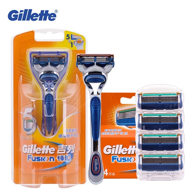 Gillette Fusion Shaving Razor Blades Set For Men Shaving Razor Shaver Shaving Blades Cuchillas De Afeitar 1 Razor Holder 5blades