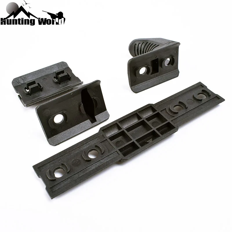 التكتيكية 4 قطعة/المجموعة الادسنس M-LOK باليد وقف كيت الأضواء مقبض قبضة Handguard قبضة ل M-LOK MLOK السكك الحديدية غطاء BK