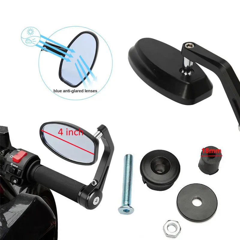 Боковые зеркала заднего вида 22 мм 7/8 дюйма для CBR 600 1000 RR Ninja ZX 6R 9R 10R YZF R1 R6 R6S