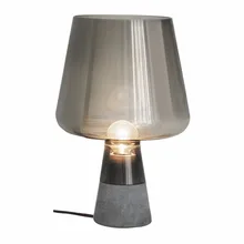 Стеклянные настольные лампы с цементной основой, настольная лампа со стеклянным абажуром для дома, декор для спальни, гостиной, детской комнаты