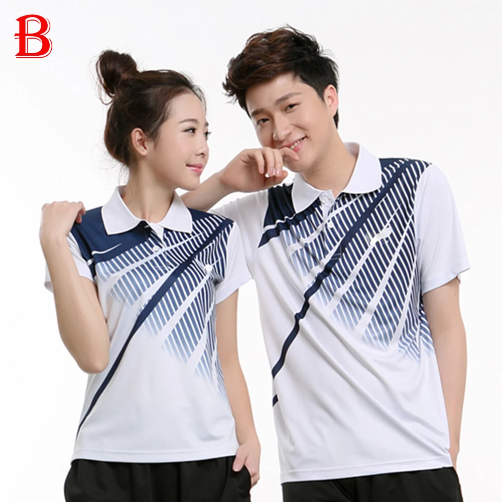 Men Table Tennis Polo Shirts Beautiful Breathable Quick Dry Table