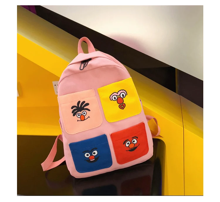 Menghuo 2019 Backpacks Women Cartoon Printed High Quality Canvas Backpack for Girl School Bag Teenagers Women Travel Bag Mochila_34-1_13