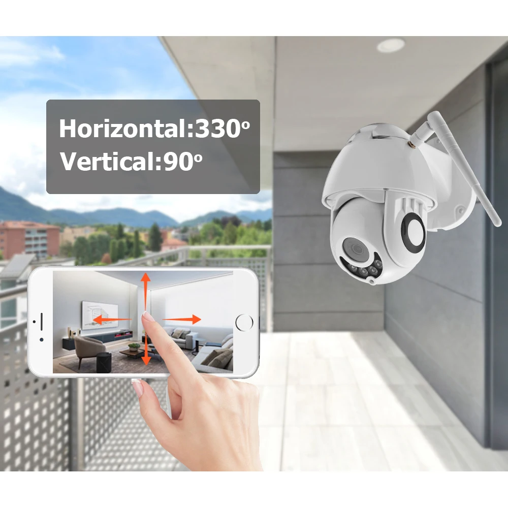 Мини WIFI камера наружная 3 6 мм PTZ IP 1080p скоростная купольная CCTV безопасность