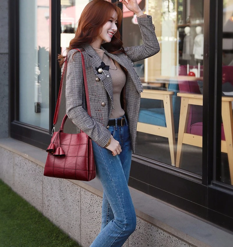 Women Handbags Fashion Pu Leather Women Shoulder Bags Ladies Hand Bags Tassel Female Handbags Large Tote Sac A Main Femme SS7103 (18)