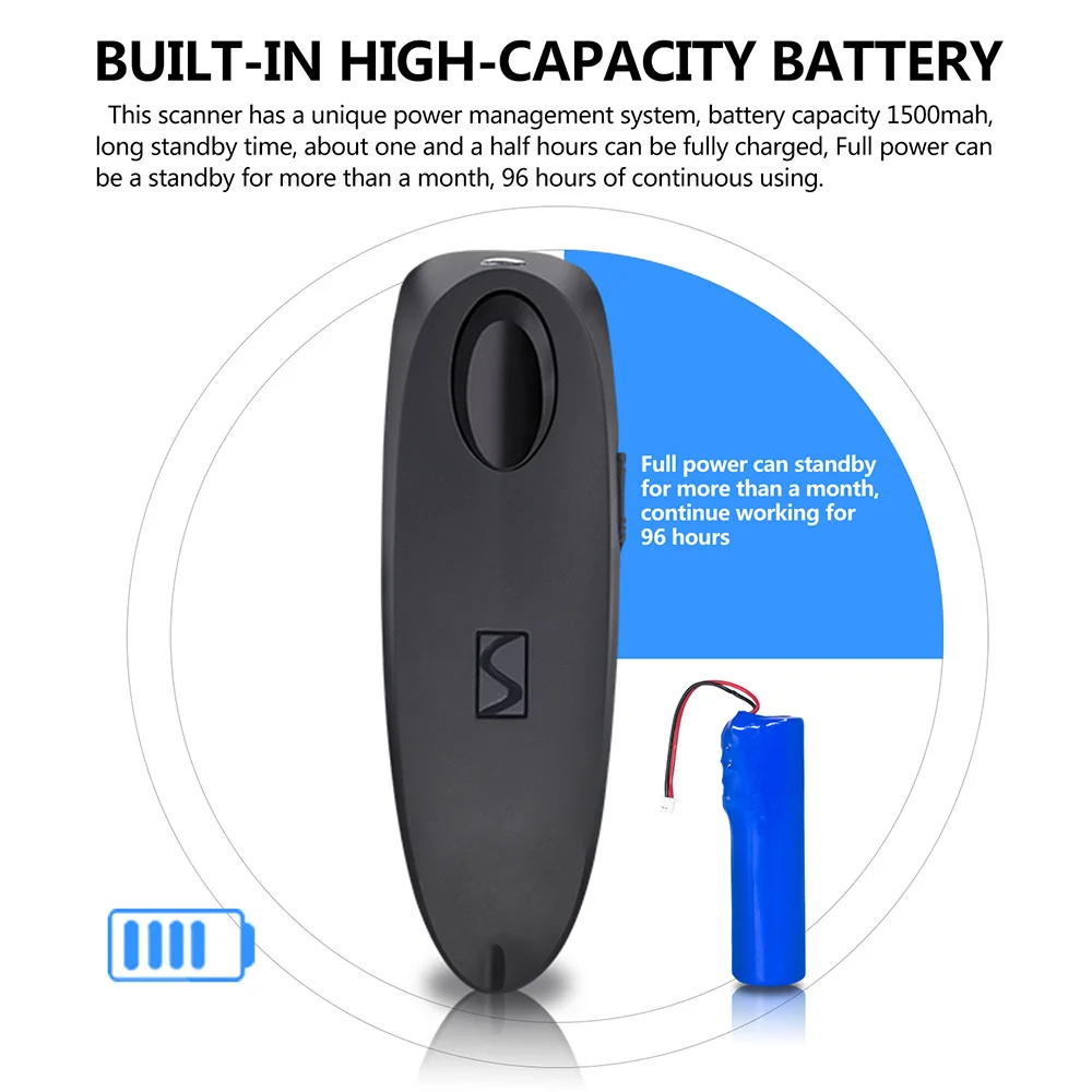 Сканер штрих кода Symcode 1D CCD USB Bluetooth 2 4 ГГц 100 метров|bar code reader|wireless barcode scannerwireless |