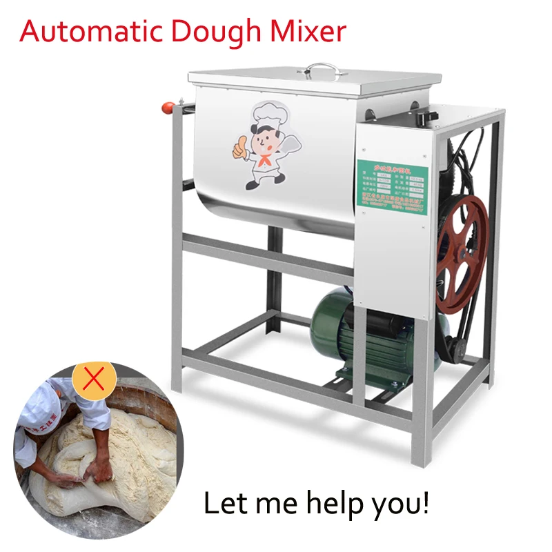 

Commercial Automatic Dough Mixer 15kg Flour Mixer Stirring Mixer the Pasta Machine Dough Kneading