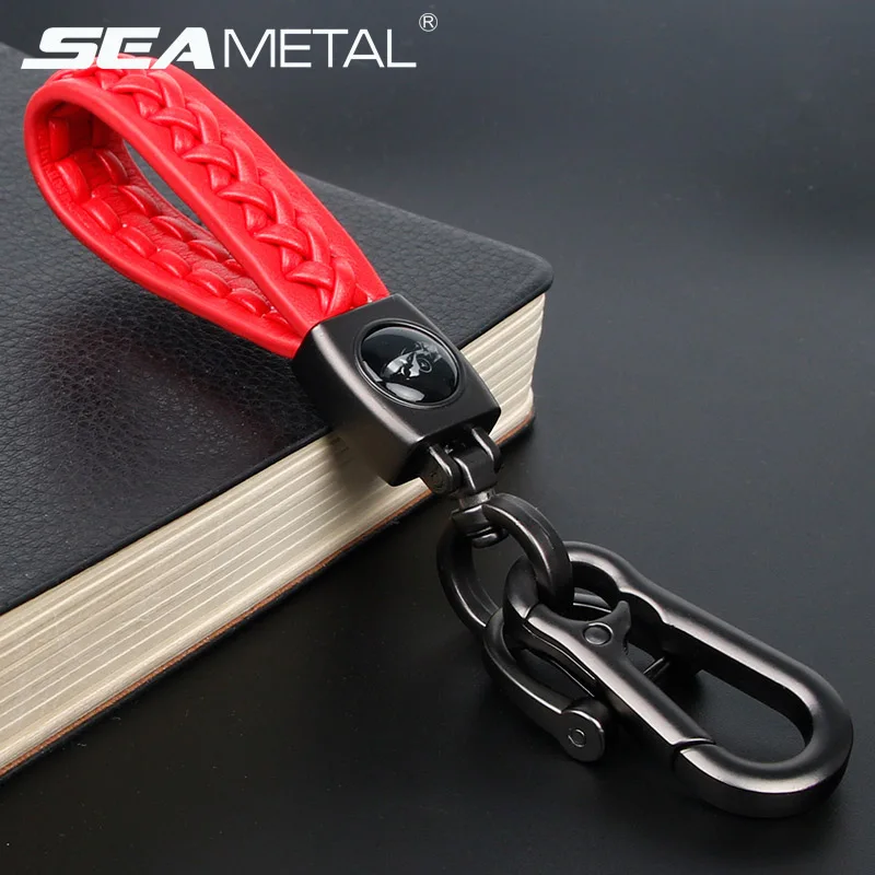 

Car Key Chain Cover Interior Auto Key Ring Leather Keychain Universal For BMW Audi Ford Kia Nissan SKODA LADA Auto Accessories