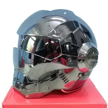 Masei 610 покрытие хром Гальванизируйте серый IRONMAN железный человек шлем мотоциклетный шлем Половина открытый шлем ABS Мотокросс