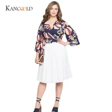 KANCOOLD 2017 fashion shirts Europa und die Vereinigten Staaten arbeiten GroBe gekreuzte V-ausschnitt saum mit einem anzug Oct1