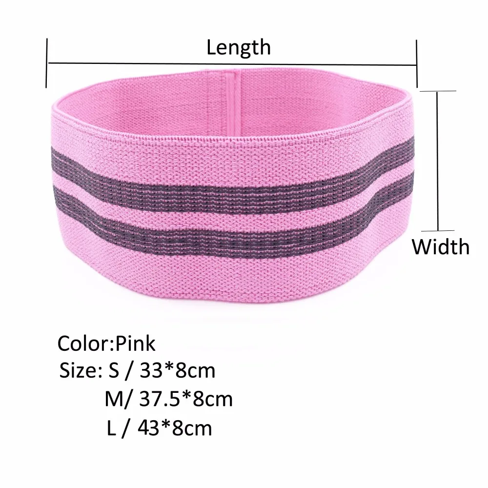  Hip Resistance Band Booty Bands Workout Elastique Fitness No-Roll Up Circle Loop Exercise Legs Thig