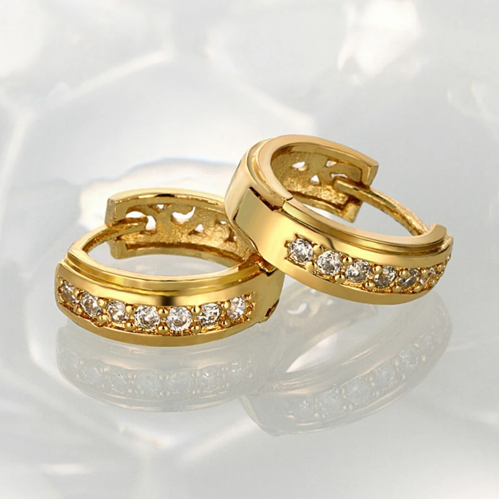 Серьги Huggie женские серьги кольца с желтым золотом|huggie earrings|hoop earringswomen hoop earrings |