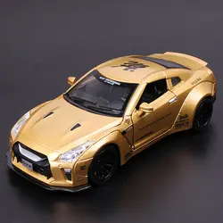 Литья под давлением колеса 1:32 Сплав Nissan GTR Overrun модель гоночной машины детей игрушечные машинки оригинальный авторизованный дети