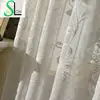 Floral Embroidery Tulle Curtains For Living Room Sheer Volie Window Curtain Tulle-curtains Cortinas Rideaux Cortinas Visillos ► Photo 1/6