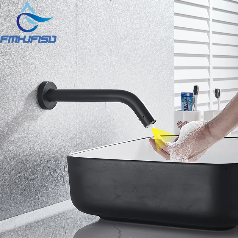 

FMHJFISD SensorTouch Basin Faucet Faucet Inductive Electric Plug Cold Water Mixer Tap Battery Power