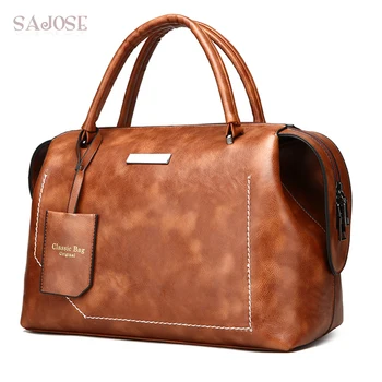 

PU Leather Bags Women High Quality Handbag Lady Vintage Brown Simple Shoulder Bag Female Tote Bolsos Mujer Drop Shipping