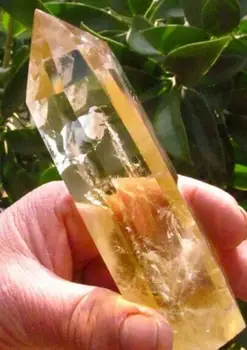 

000002357##@@ NATURAL CITRINE SMOKY QUARTZ CRYSTAL POINT Healing