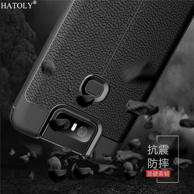 

For Cover Asus Zenfone 6 ZS630KL Case For Asus Zenfone 6z Leather Rubber Silicone Shockproof Soft Bumper Phone Case ZS630KL 6.4"