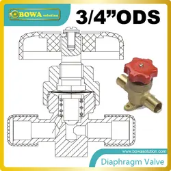 3/4 "диафрагма valvessolder версии может использоваться для ГХФУ, HFC и HC легковоспламеняющиеся хладагентов замены danfoss BMT клапаны с ручным