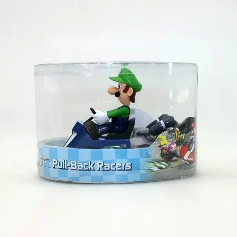 7Styles Super Mario Bros. Mario Pull Back Kart Racer Car Donkey Kong Luigi Yoshi Toad Princess Action Figures Toy For Kids Gift