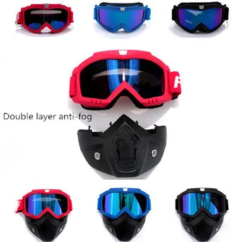 

ski goggles Mask double layers UV400 anti-fog lens Sunglasses Snowboard Snowmobile Ski glasses men women Skiing Motocross goggle