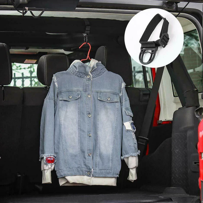 

2pcs Coat Hooks Car Internal For Jeep Wrangler JK JL 2007-2018 ABS Weave Interior Portable