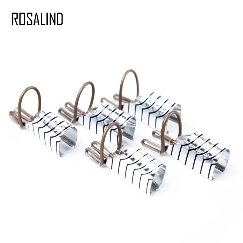

Rosalind 5Pcs/Set DIY Reusable Nail Care Aluminum Guide Forms Extension Tool Finger Rest for UV Gel Nail Extension Adjustable