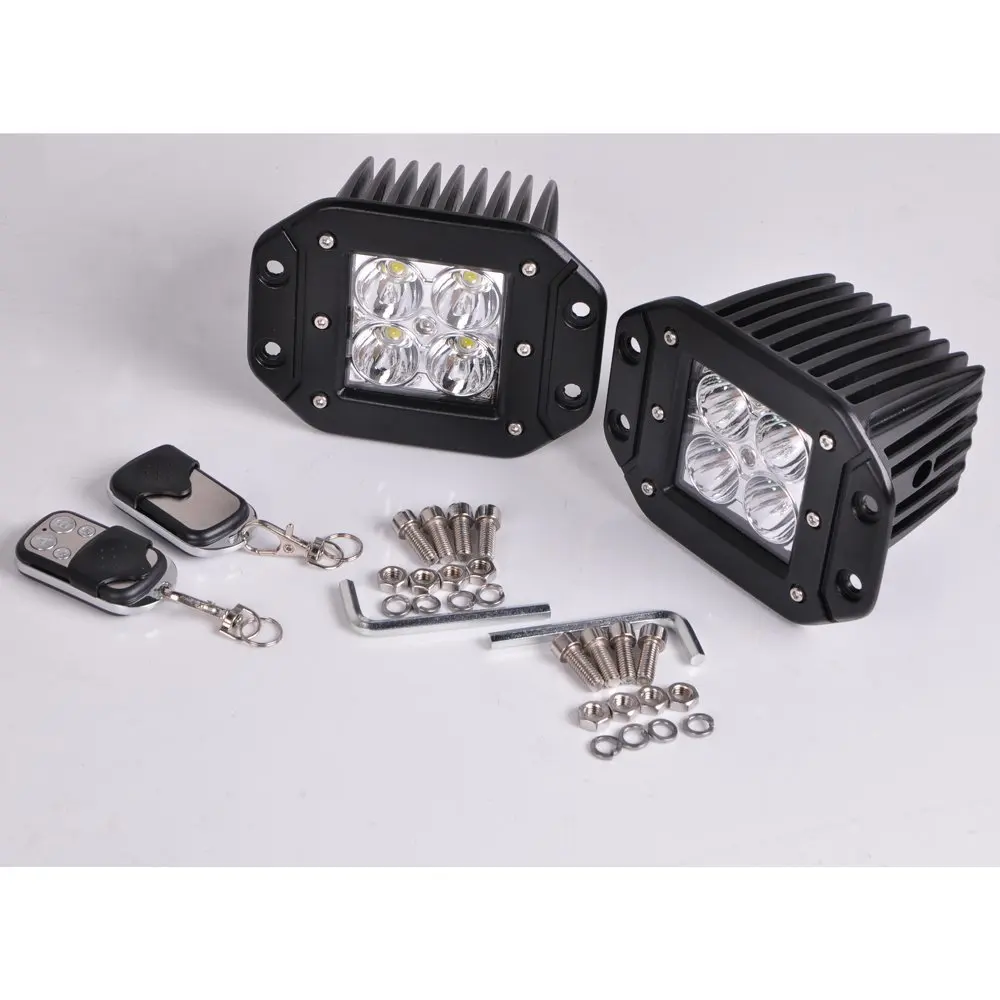 honzdda 4 inch spot flush mount led work light 12v white red led
