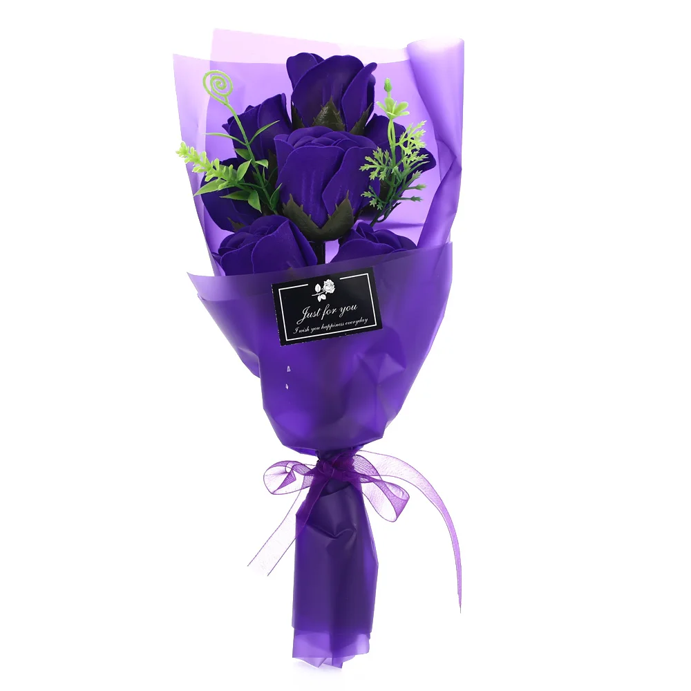 

Rose Bouquet Valentine'S Day Fresh Flower Beautiful 7PCS/Set Soap Flower Romantic Gift Soap Preserved Flower Mother'S Day