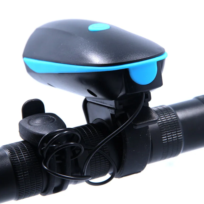 2 IN 1 LED Bike Light With electric Bell trembler buzzers horn switch Cycling Bicycle Lamp Battery Built-in USB Charging