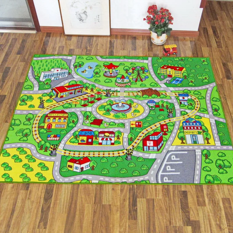 

Large Children'S Game Mats For Toy Cars, Safes And Fun Children'S Learning Carpets With Non-Slip Back, Children'S Play Mats Fo