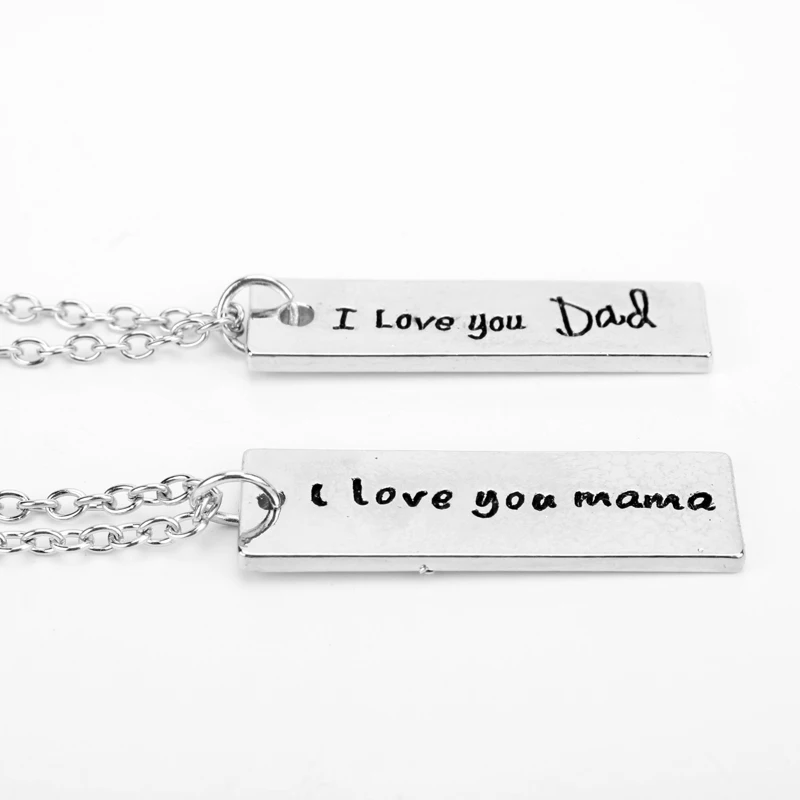 1 пара ожерелье с буквами I love you папа подвески для мамы Подвески семья подарки