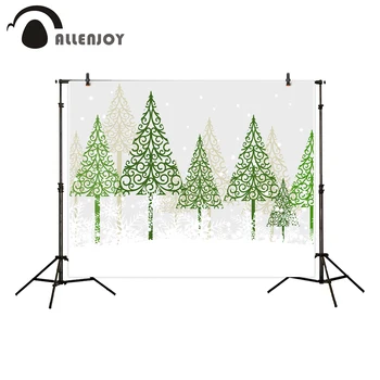 

Allenjoy photography background Christmas green tree snow kids backdrop photographic newborn photobooth photo studio photocall