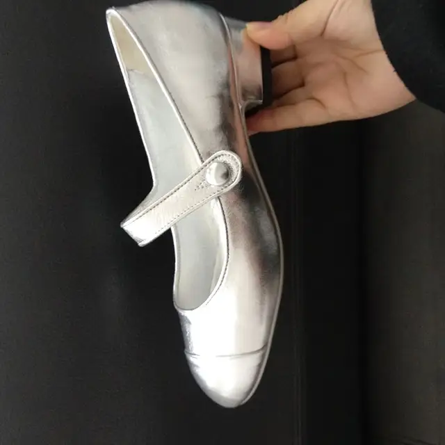 ladies silver mary jane shoes