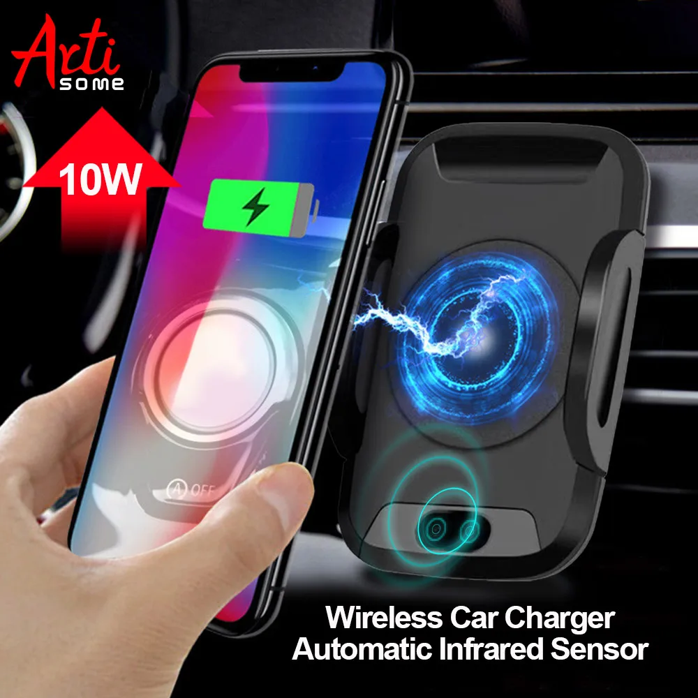 Icykay Pym 安い チー車のワイヤレス充電器 Iphone 8 プラスサムスン S8 S9 自動赤外線 センサーワイヤレス充電器携帯電話ホルダー オンライン 価格 Icykay Pym 安い チー車のワイヤレス充電器 Iphone 8 プラスサムスン S8 S9 自動赤外線 センサーワイヤレス充電器携帯電話ホルダー オンライン 価格